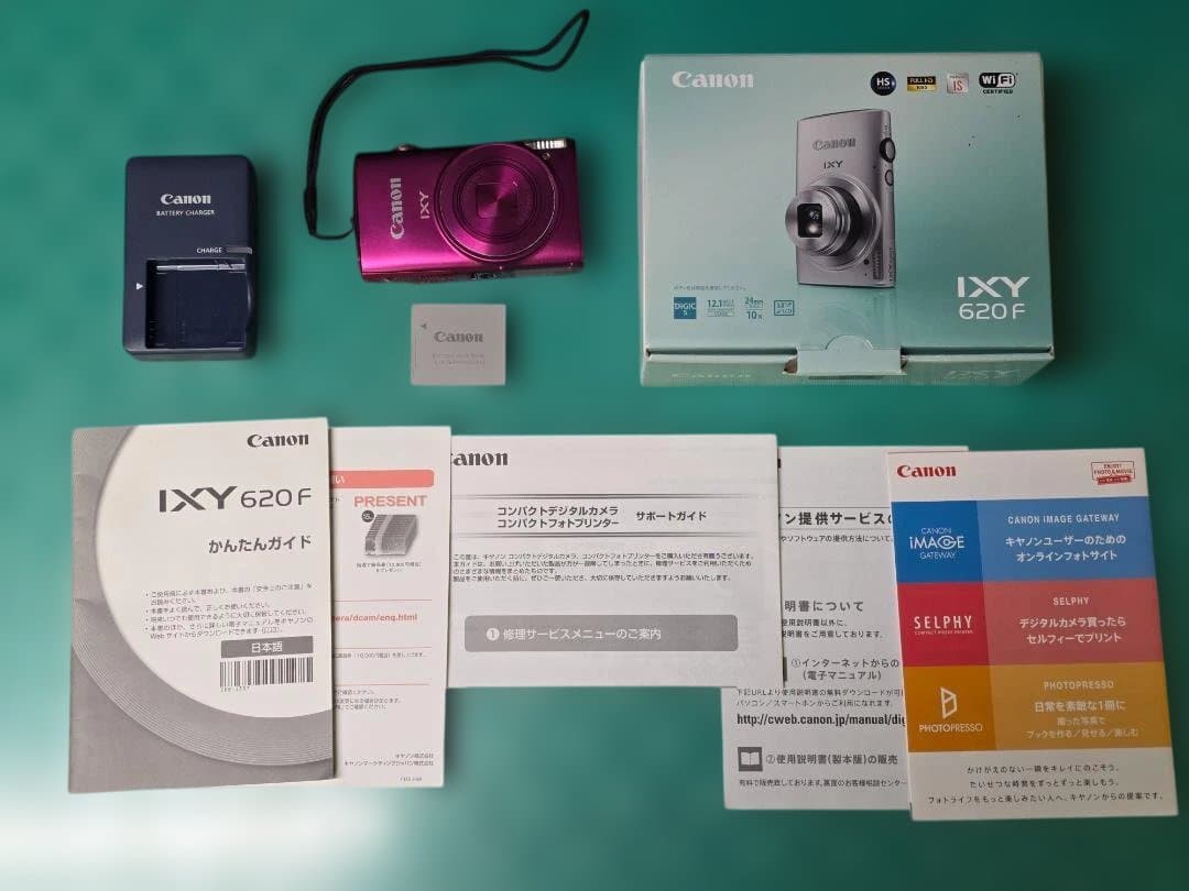 CANON IXY 620F ピンク 元箱他付属品一式