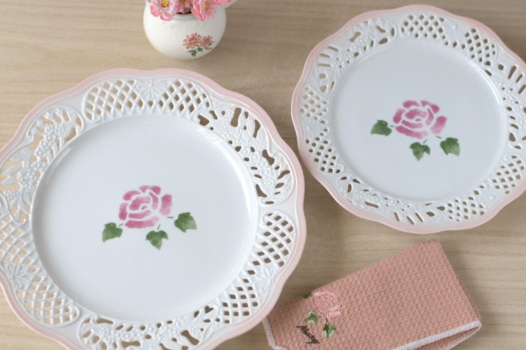 マニーローズ バロックアナイス　プレートM 陶器 日本製　新品