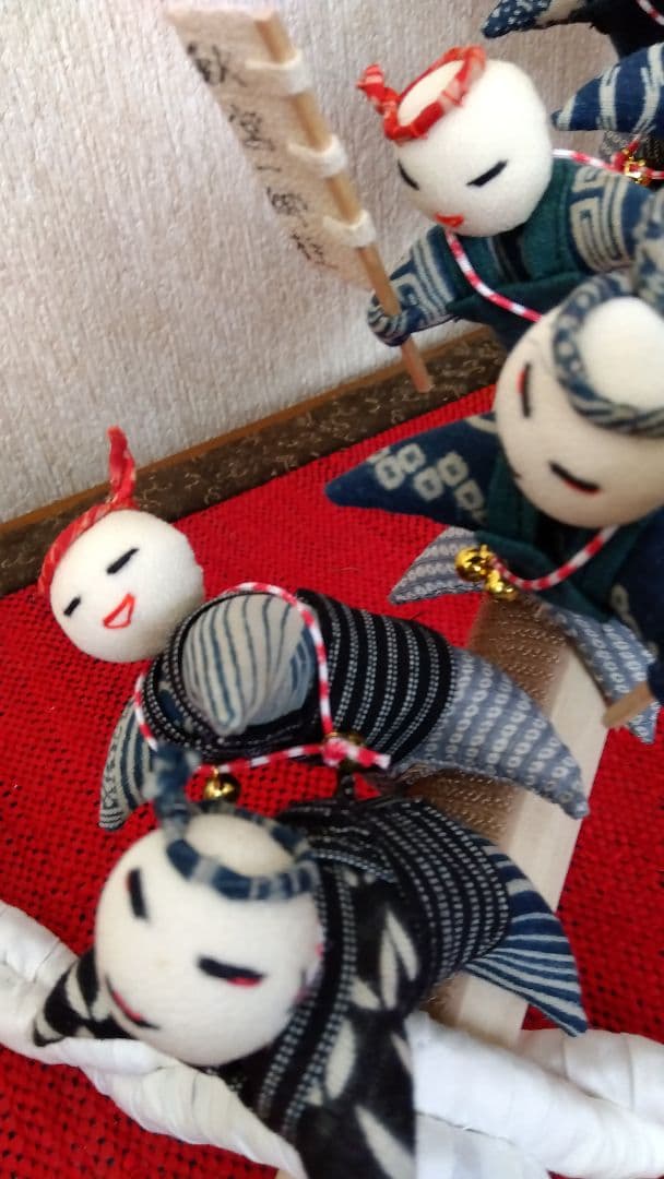 諏訪大社　御柱祭　木落し　藍染古布