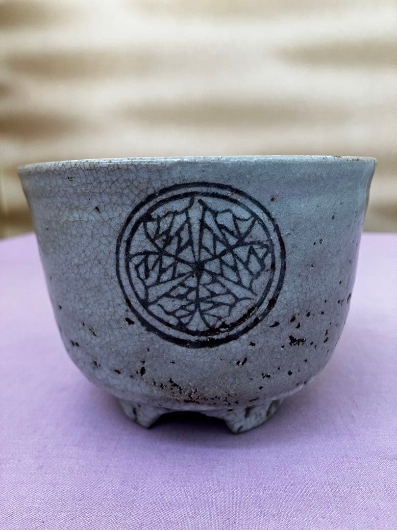 唐津立鶴御紋茶碗・香合