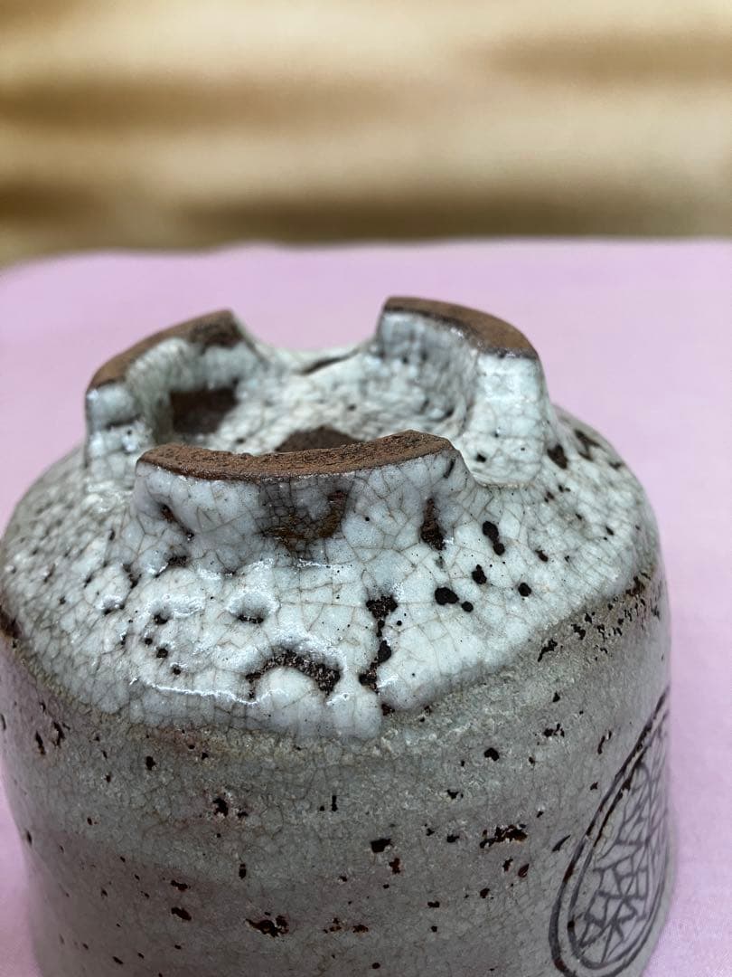 唐津立鶴御紋茶碗・香合