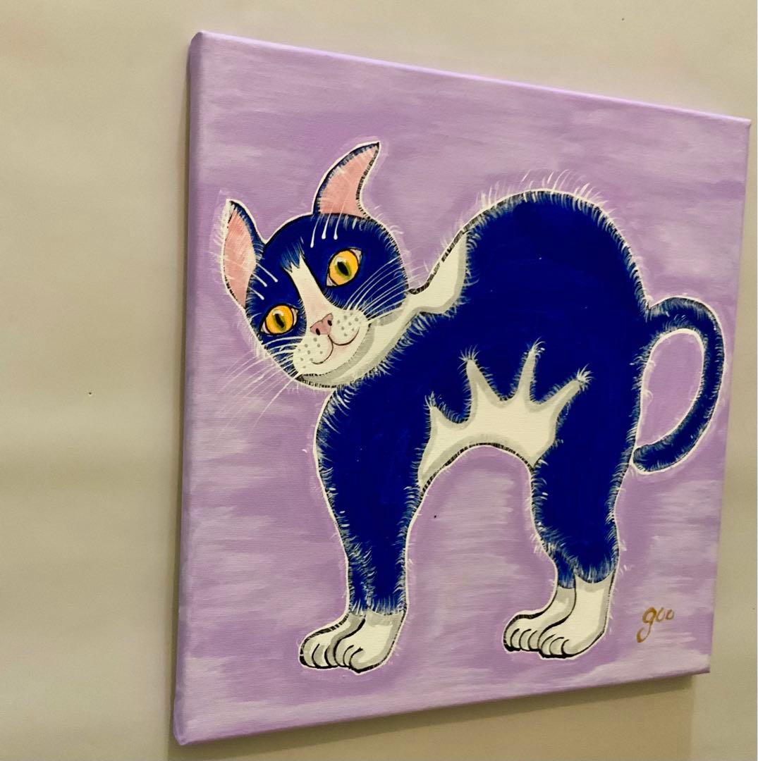 各種公募展入選作家による現代アート作品　『ブルーキャット　NO.7』