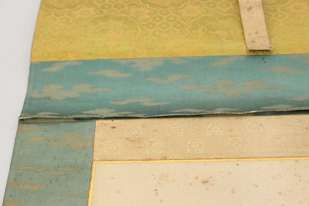 No5744掛軸　越後国長岡市山田町稲荷社印　二字書　紙本　神道　護符　送料無料