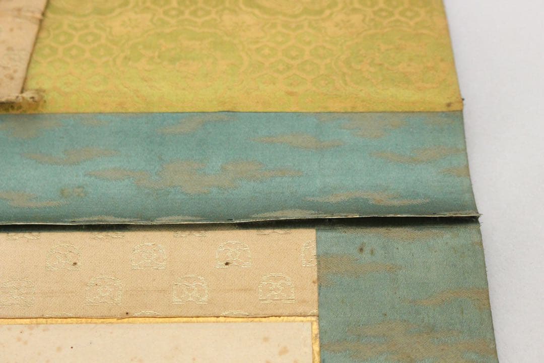 No5744掛軸　越後国長岡市山田町稲荷社印　二字書　紙本　神道　護符　送料無料