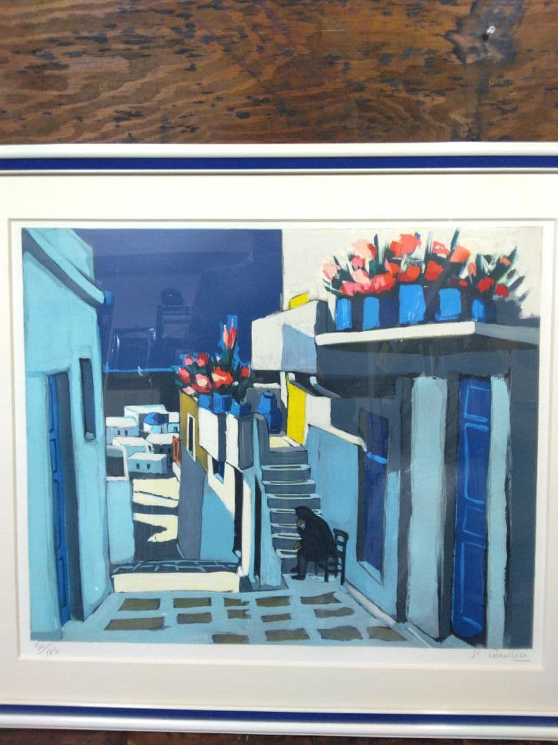 リトグラフ　ジャン・クロード・キリチ フランス　自筆サイン　限定　高級　額縁