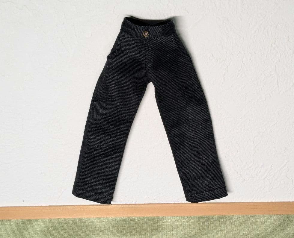 22㌢ドールサイズ服 【選ぶマイコーデ：H630-2パンツ（ブラック）】
