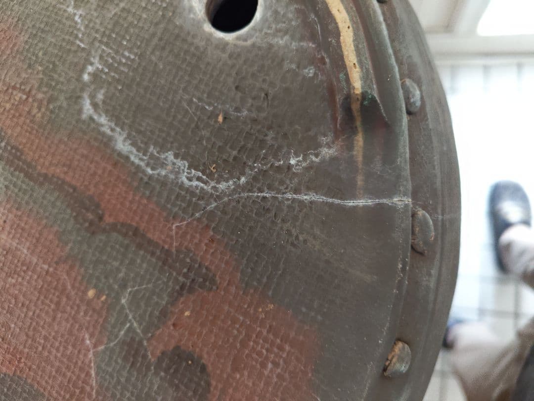 珍しいマーブル模様　盆栽鉢 直径約37.5cm×8cm　落款あり