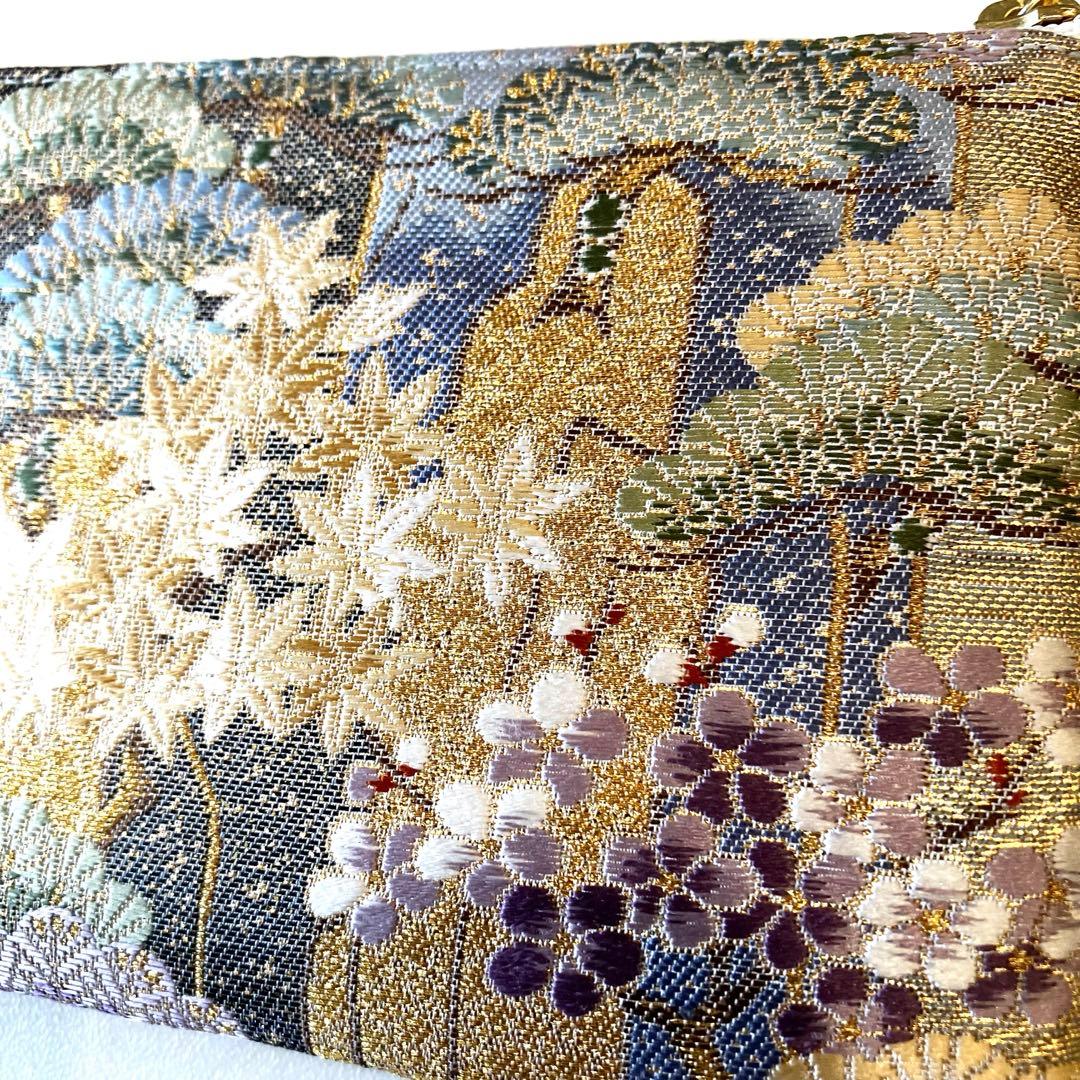 【ゆあ】着物帯リメイク　ミニポーチ 10個セット（58）