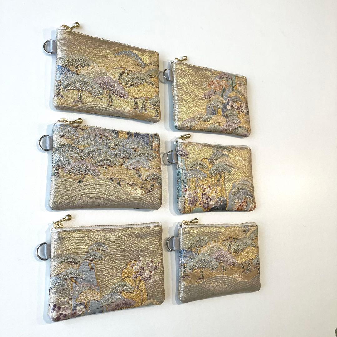 【ゆあ】着物帯リメイク　ミニポーチ 10個セット（58）