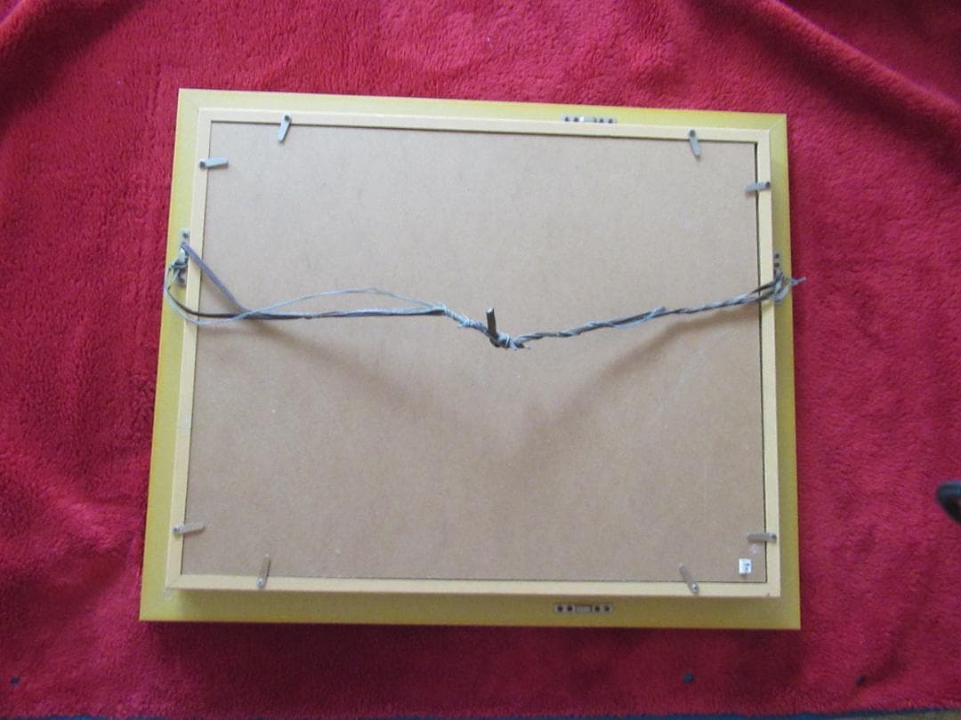 ひまわり畑の風景画 F6 金色フレーム