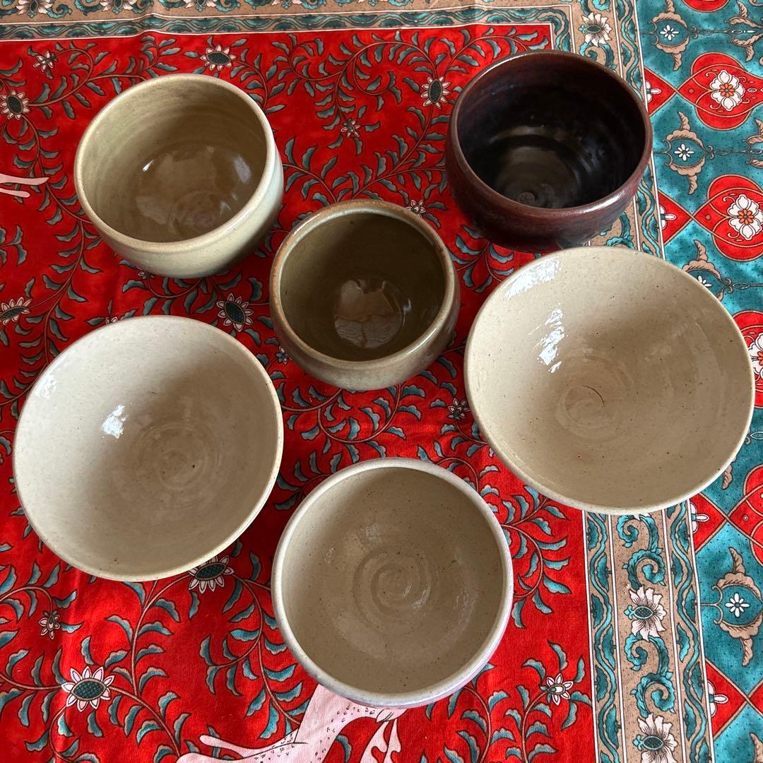 陶器　抹茶茶碗　茶碗　小鉢 6点