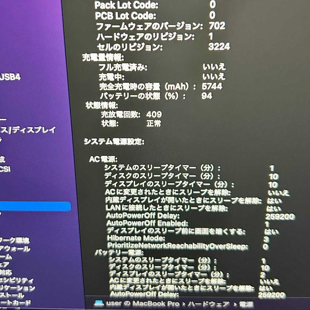 MacBook本体 MacBook Pro 13in Early 2015 8GB 121GB