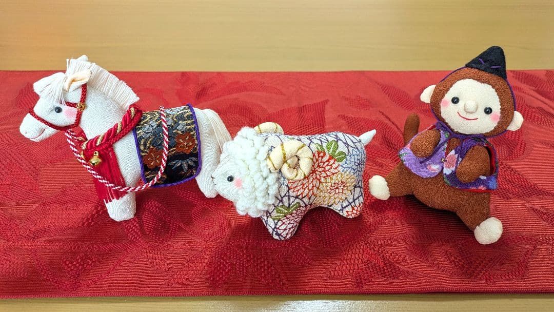 【 十二支の吊るし飾り 】ちりめん細工 干支