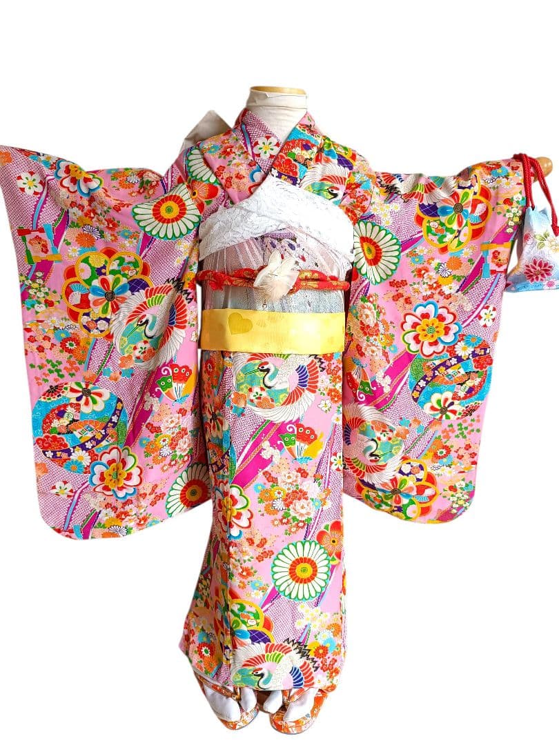 アンティークピンクの着物単品