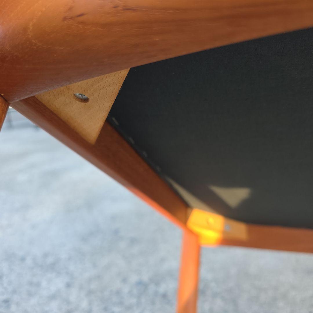 ナ*ニ様 日田工芸 ヴィンテージ チーク無垢材×本革 アームチェア ダイニング