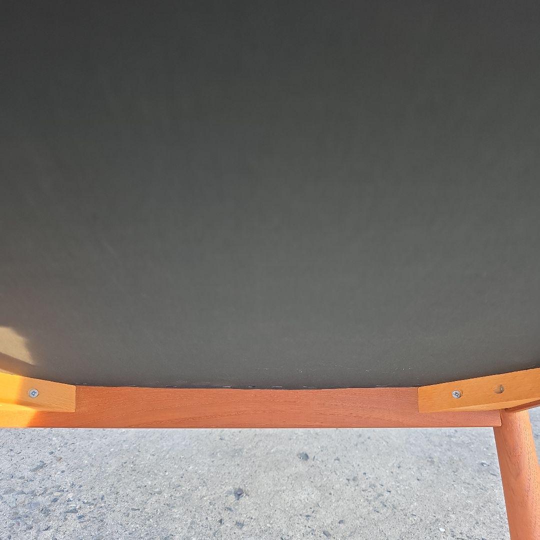 ナ*ニ様 日田工芸 ヴィンテージ チーク無垢材×本革 アームチェア ダイニング