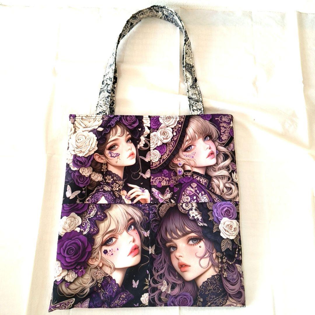 りんりん様】ハンドメイドオーダー★女の子★大容量マチなしトートバッグ　3点