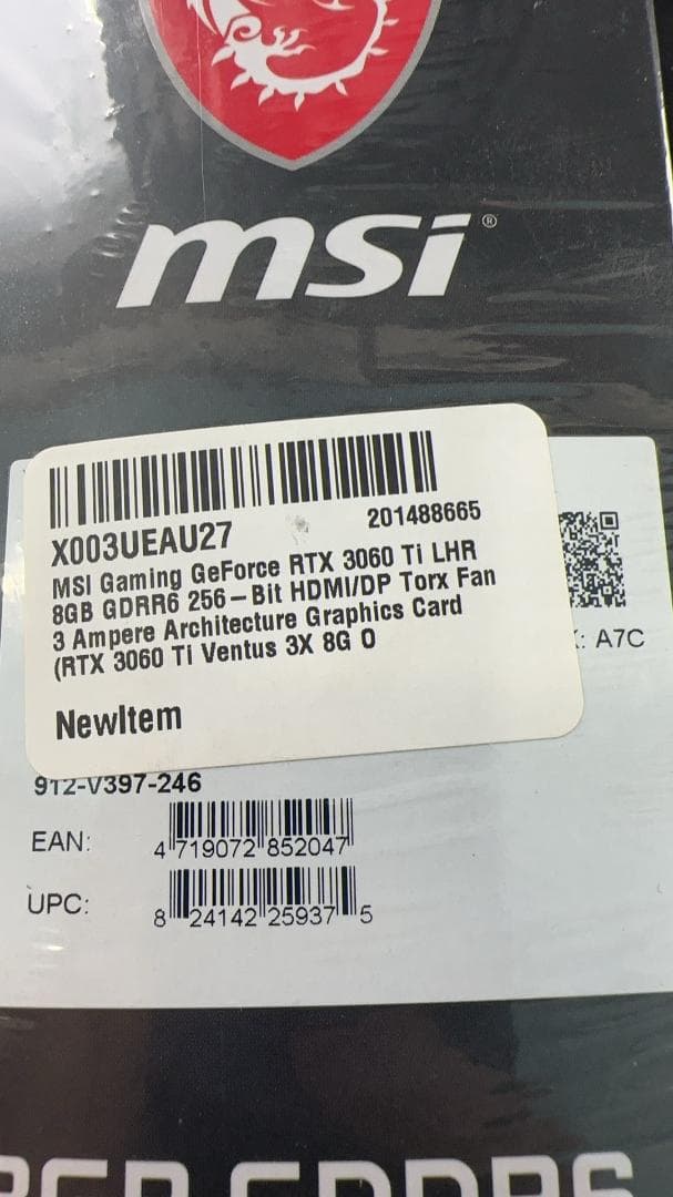 グラフィックボード・グラボ・ビデオカード MSI GeForce RTX 3060 Ti VENTUS 3X