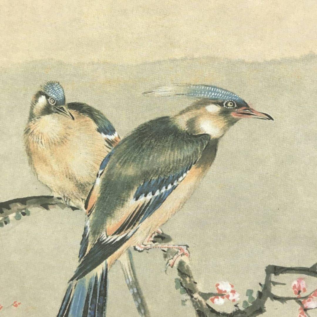 複製/作者不詳/花鳥図/掛軸☆宝船☆AK-225