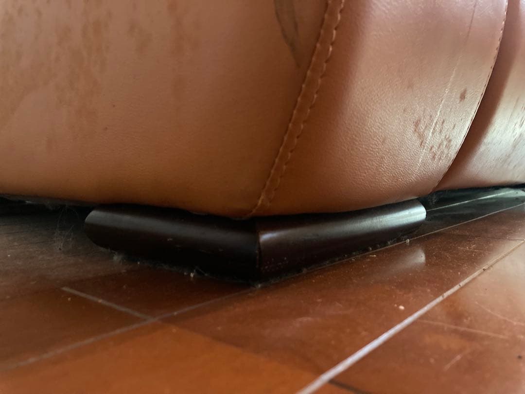 LURKEY　ラルーキー　キャメル色レザー3人掛けソファ