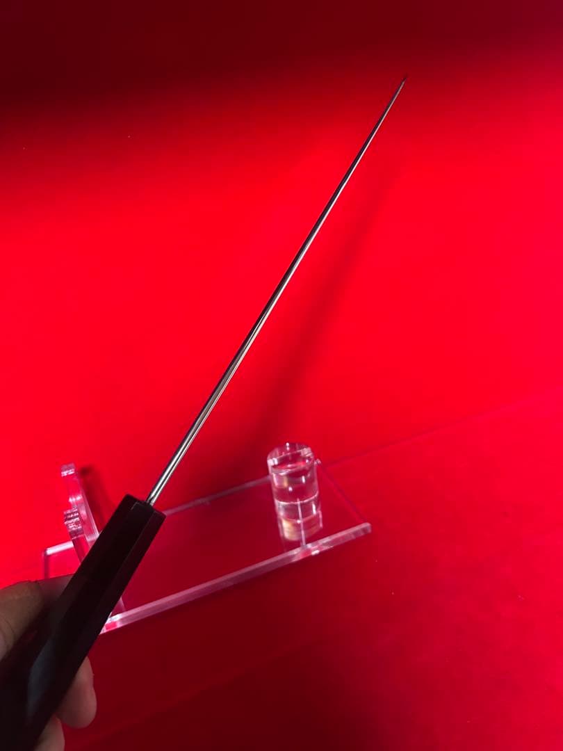 包丁　和牛刀　ハ寸　両刃三枚打　鏡面仕上げ　切味抜群　箱付　未使用品
