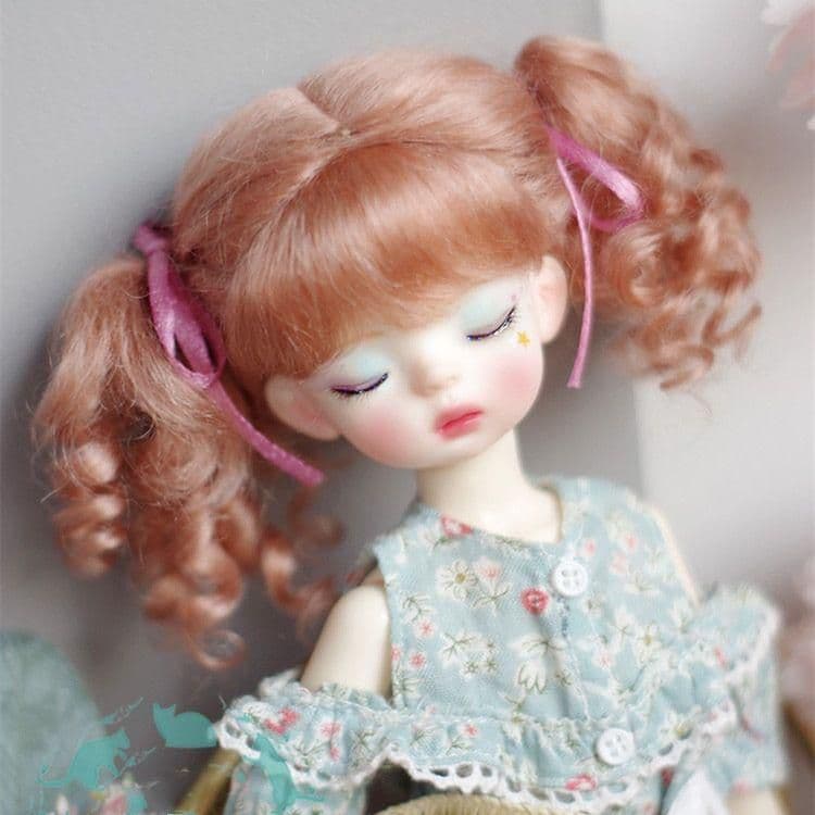 WY605 BJD 1/3 人形 ドール ウィッグ カツラ 耐熱 ハンドメイド