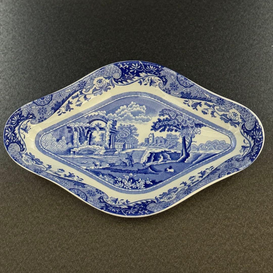 廃盤　新品未使用　Spode　スポード　ブルーイタリアン　ピクルスデッシュ