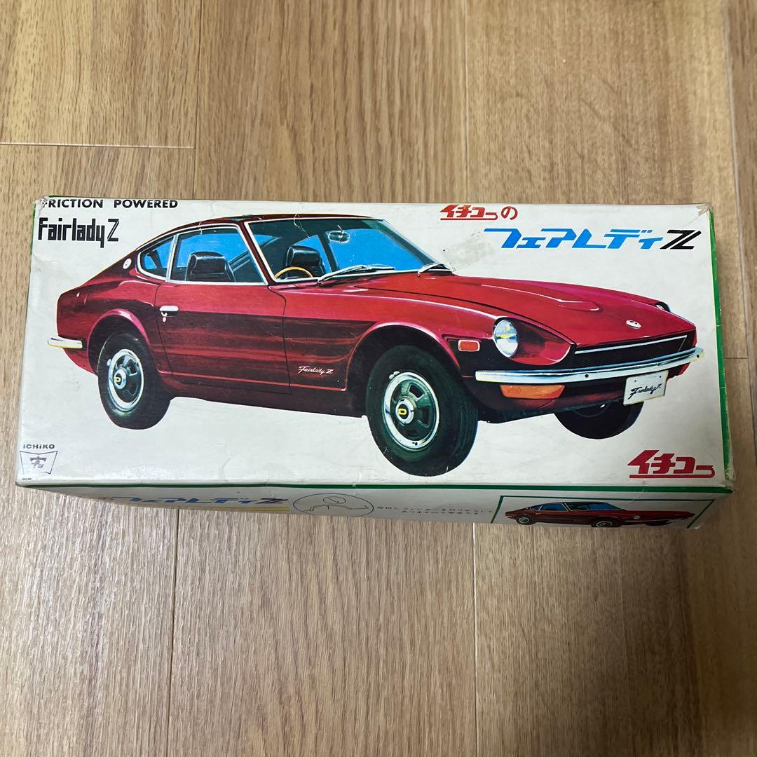 イチコー　ブリキ赤いフェアレディZ フリクションパワー　レトロブリキオモチャ