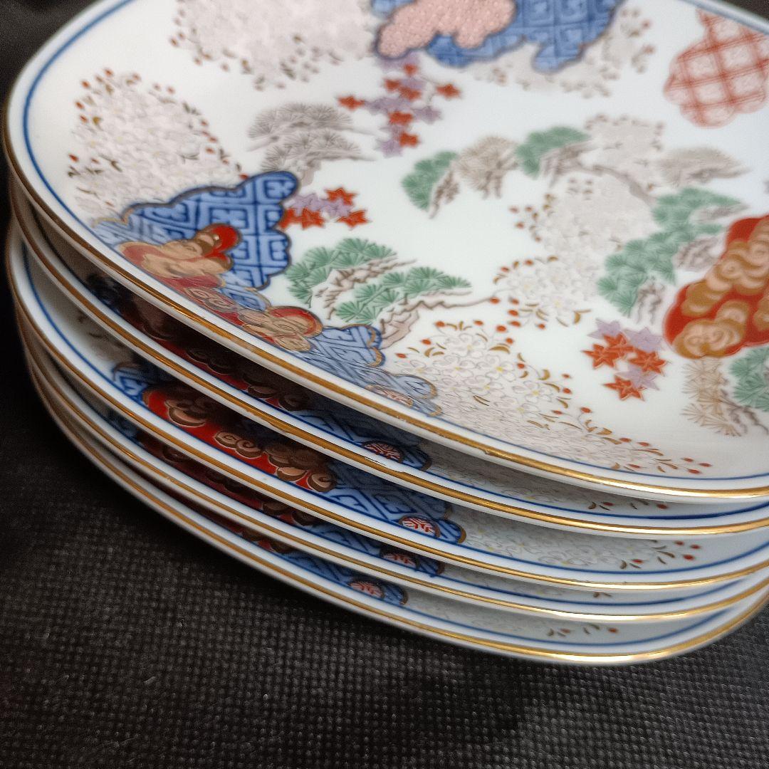 有田焼 其泉窯 染錦 銘々皿 5枚セット