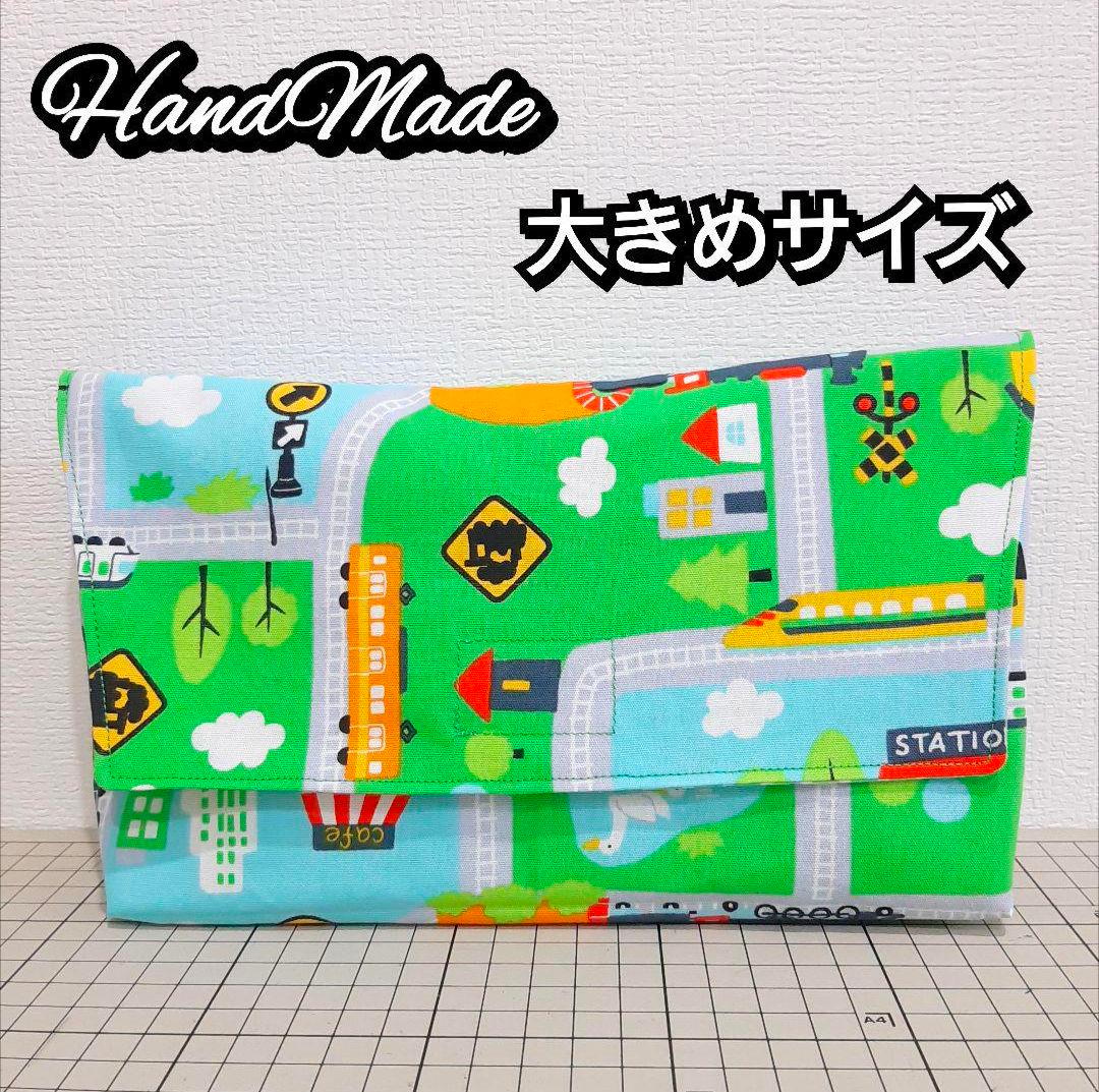 入園入学　ハンドメイド　オーダー　働く車　新幹線　男の子　絵本袋　巾着　幼稚園