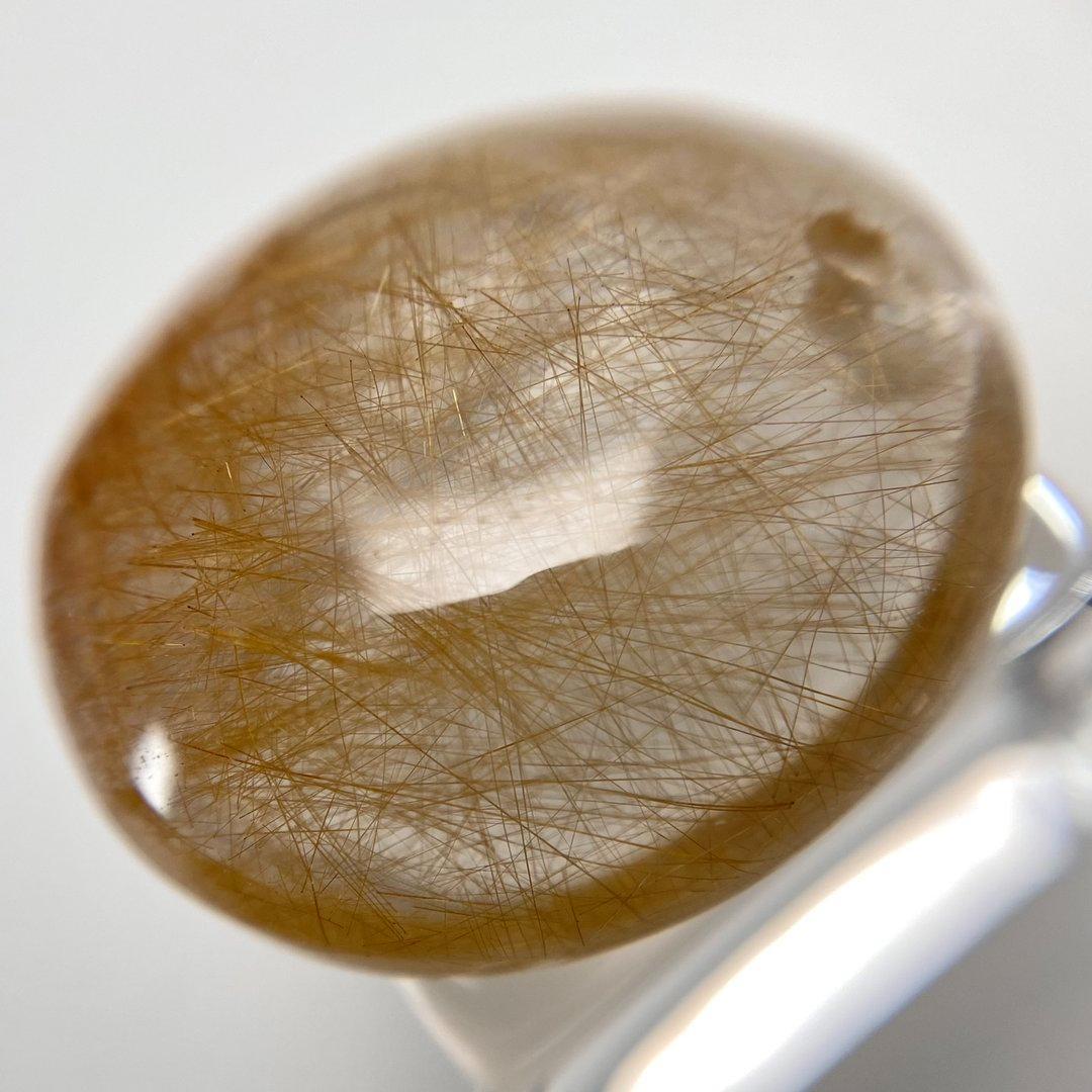 ルチルクォーツ 　穴あき　ルース　天然石　a10124