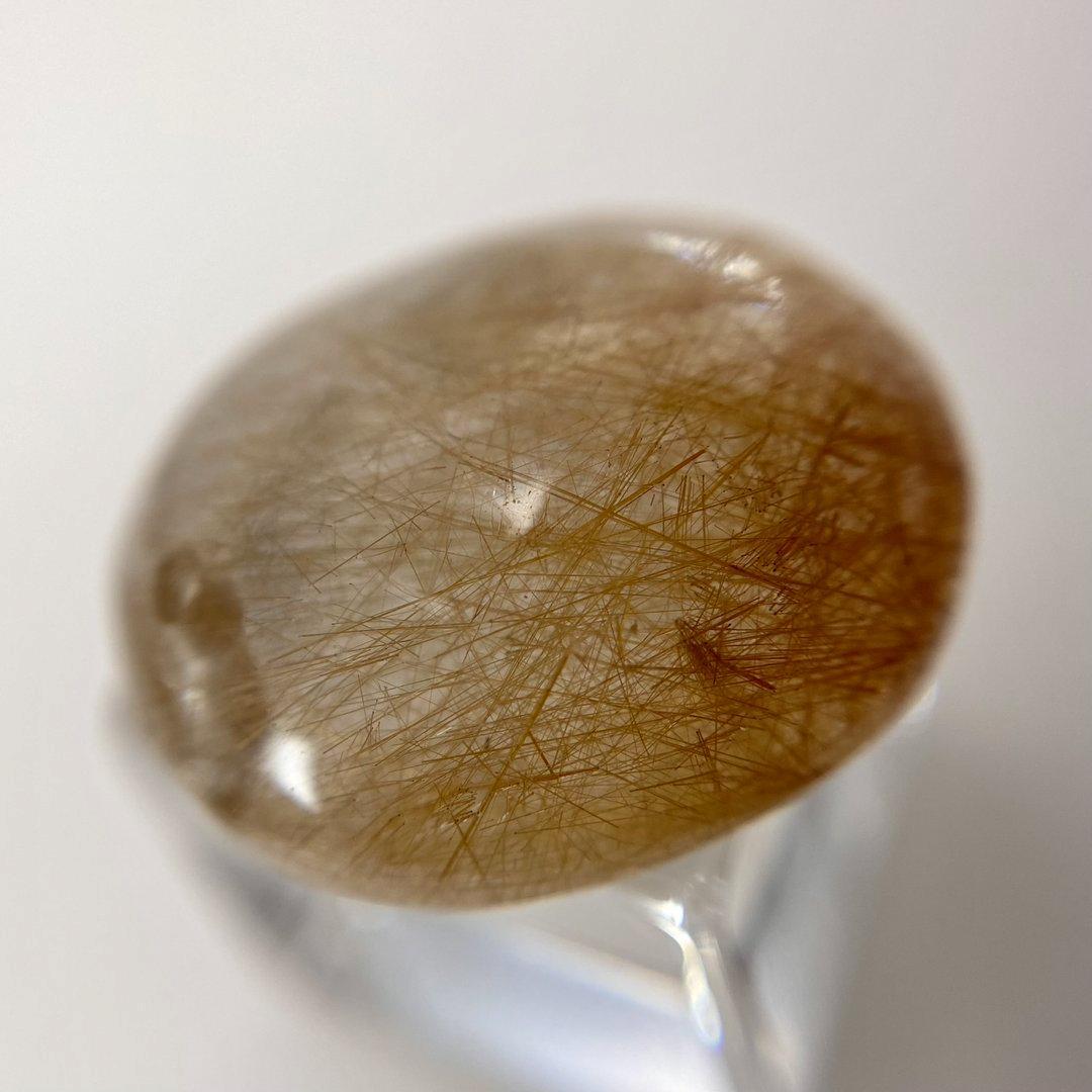 ルチルクォーツ 　穴あき　ルース　天然石　a10124