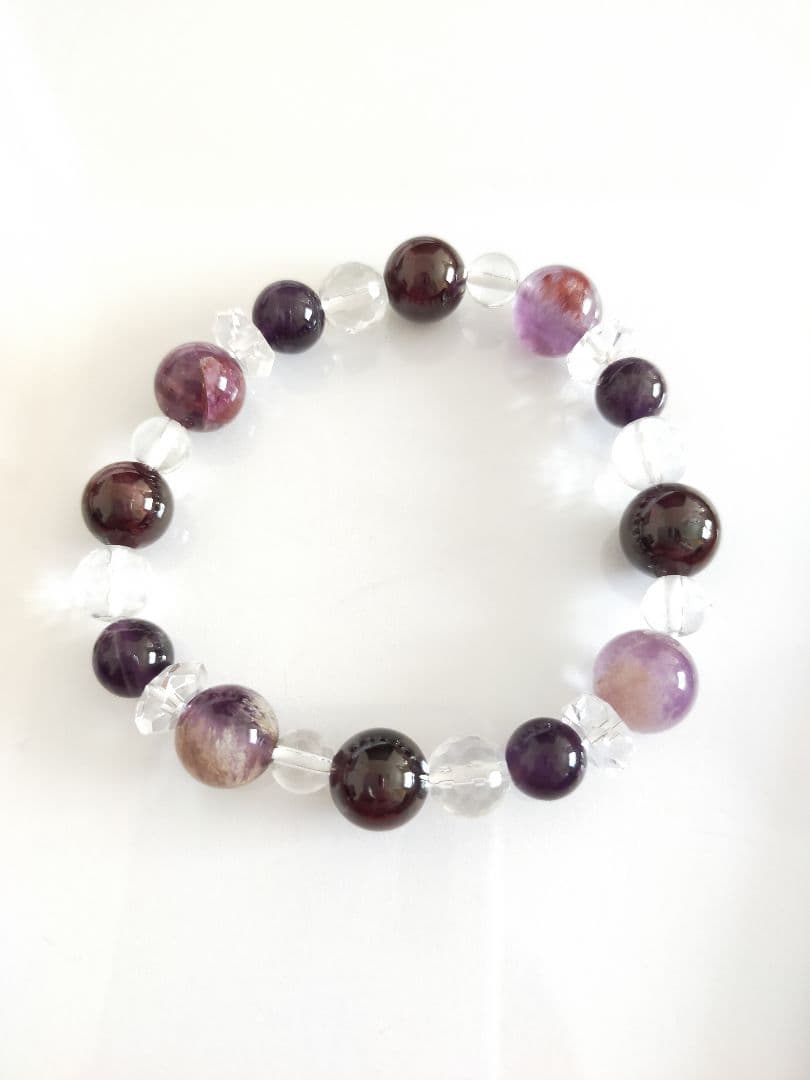 ❁﻿スーパーセブン＆アメジストブレスレット B122