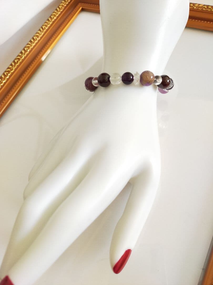 ❁﻿スーパーセブン＆アメジストブレスレット B122