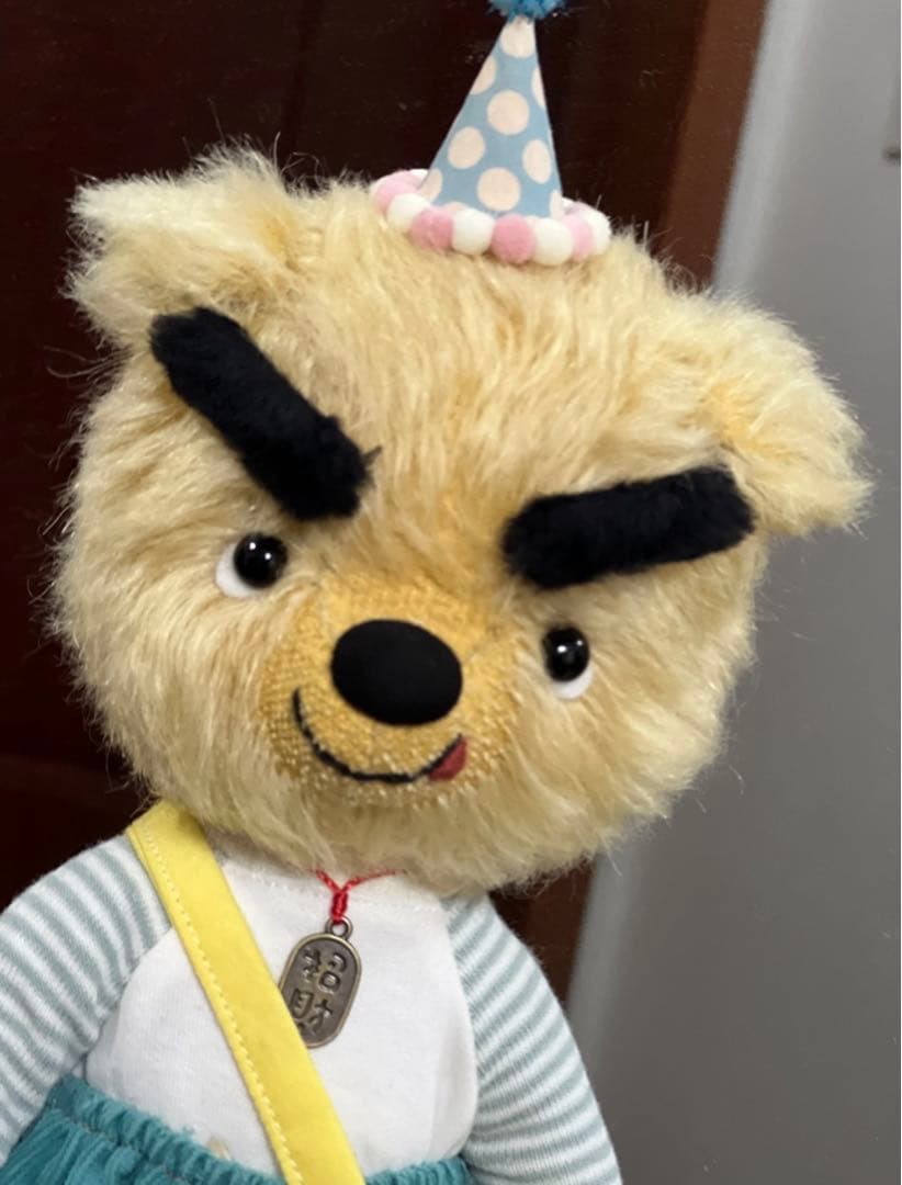 眉毛が忙しいワンちゃん いぬ 犬 海外作家様 ハンドメイド ぬいぐるみ