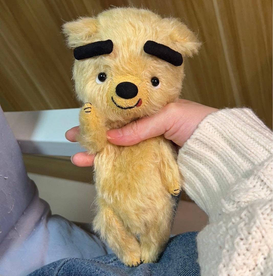 眉毛が忙しいワンちゃん いぬ 犬 海外作家様 ハンドメイド ぬいぐるみ