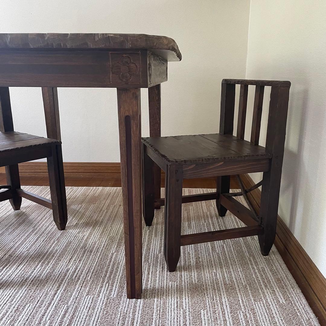 エスニック椅子　アジアン椅子　アジアンチェア　2脚セット2人掛けダイニング