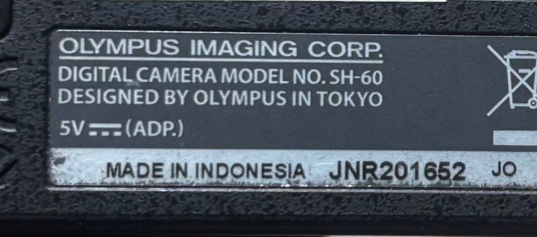 【ジャンク】オリンパス コンパクトデジタルカメラ SH-60 ブラック 本体のみ