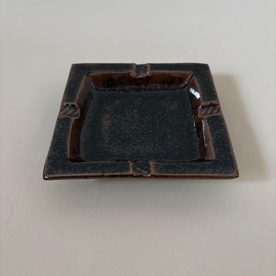 多々納弘光　出西窯　鉄鎖釉角鉢　民藝　角皿