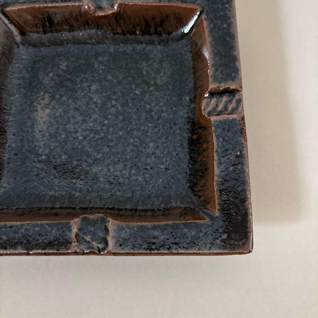 多々納弘光　出西窯　鉄鎖釉角鉢　民藝　角皿
