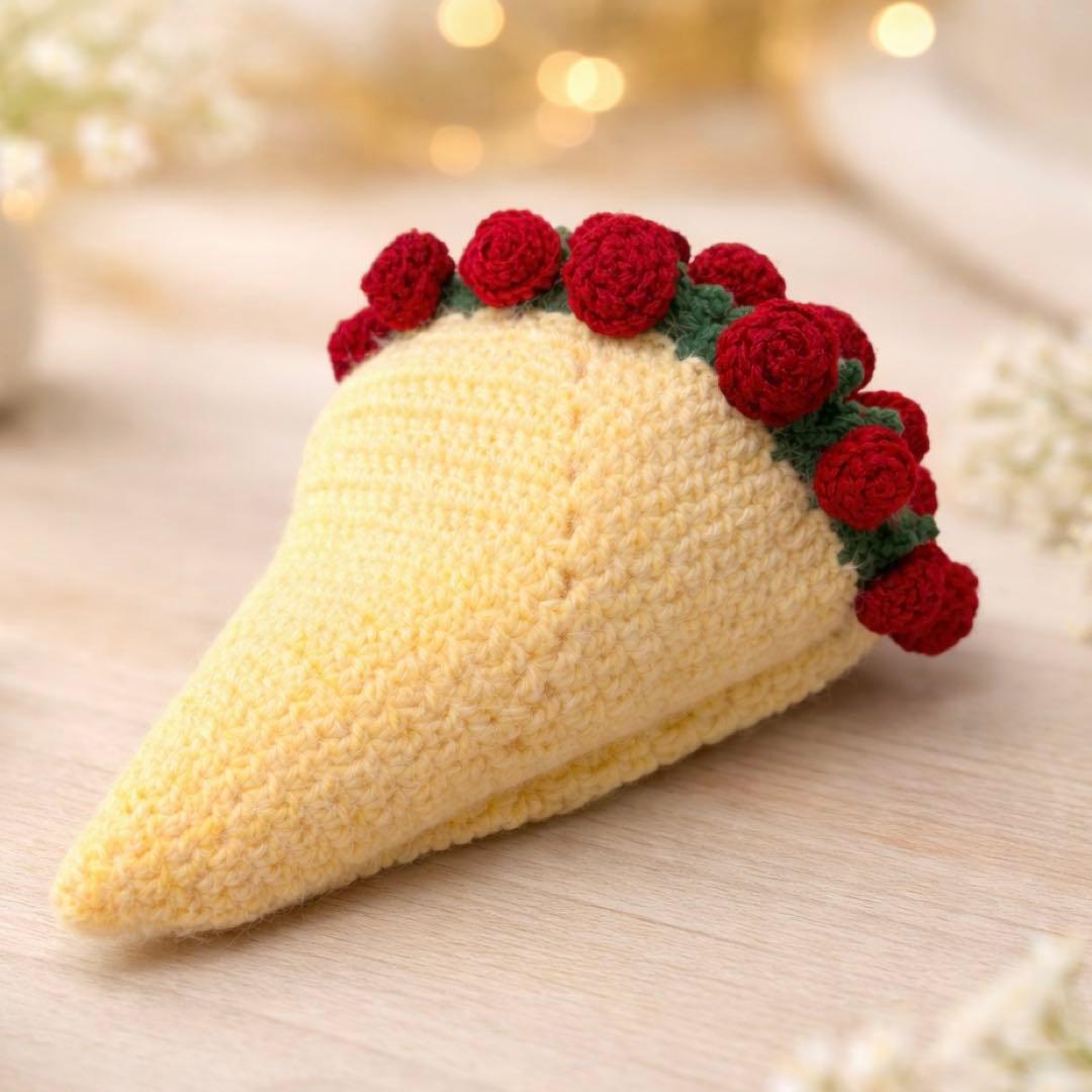 花束ブランケット グラデーション ハンドメイド バラ かぎ針編み