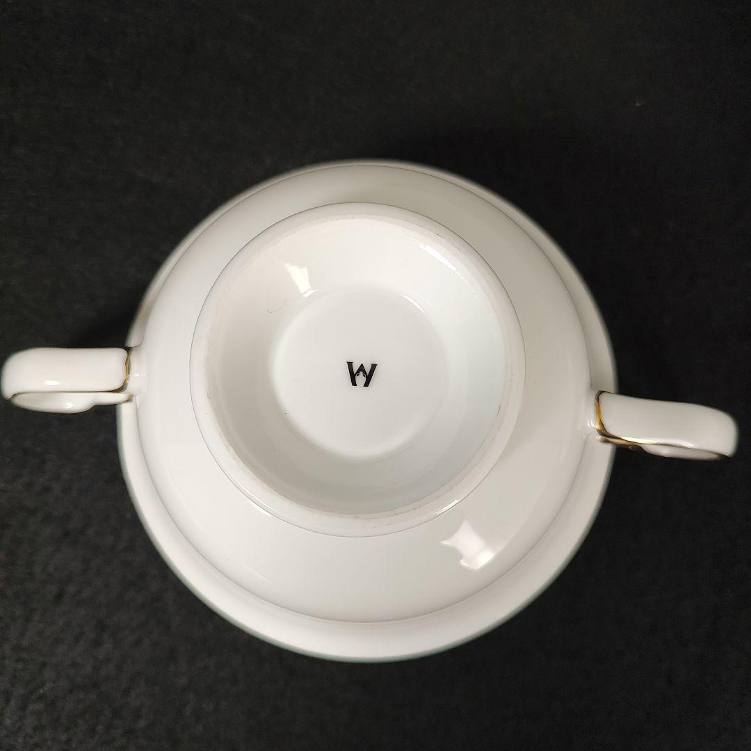 ウェッジウッド　コロンビアセージグリーン　スープカップ＆ソーサー