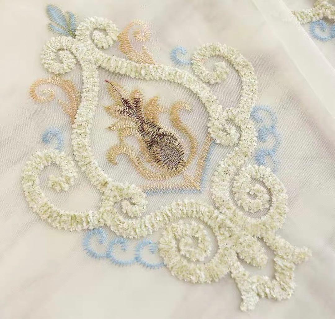 おしゃれ ミラーレースカーテン オーダーカーテン ヨーロッパ風 刺繍 カーテン