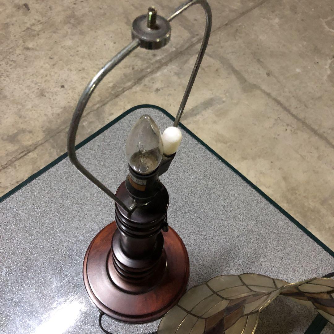 送料無料 昭和レトロ らでん 螺鈿 スタンドライト 卓上 アンティーク