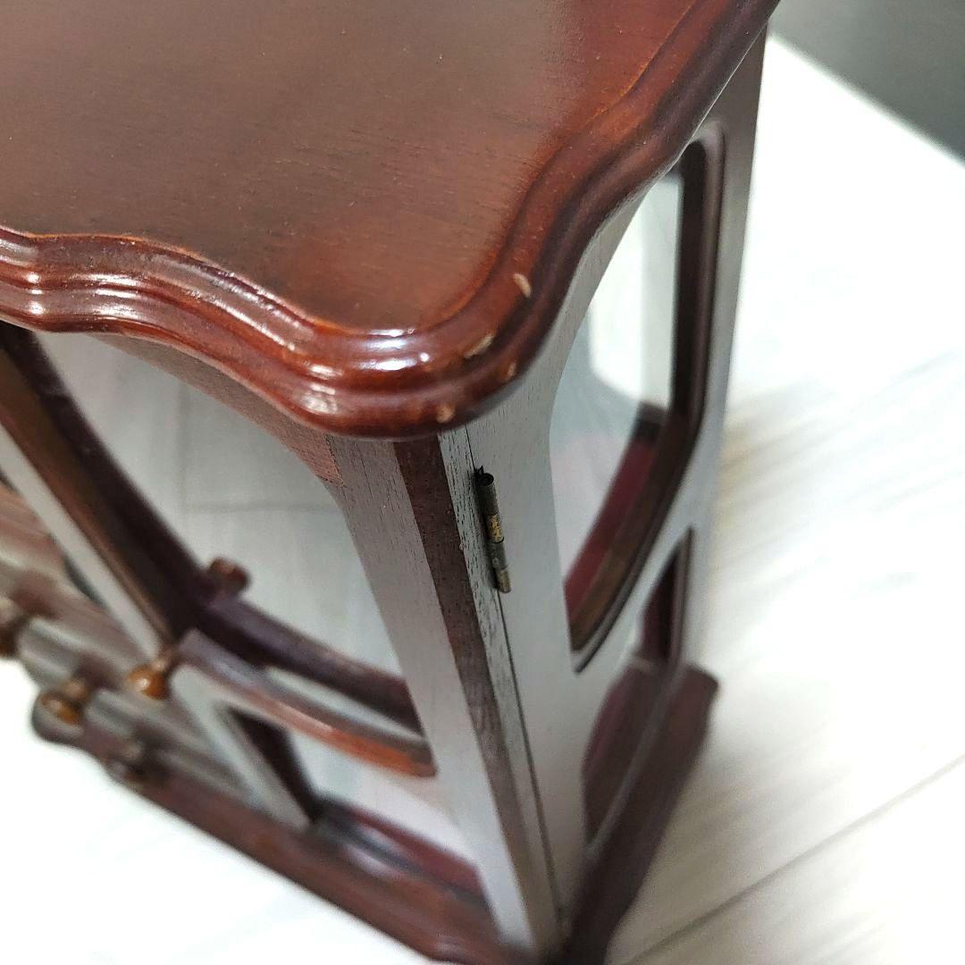 アンティーク　木製ジュエリー　アクセサリーボックス　引き出し6段　オルゴール