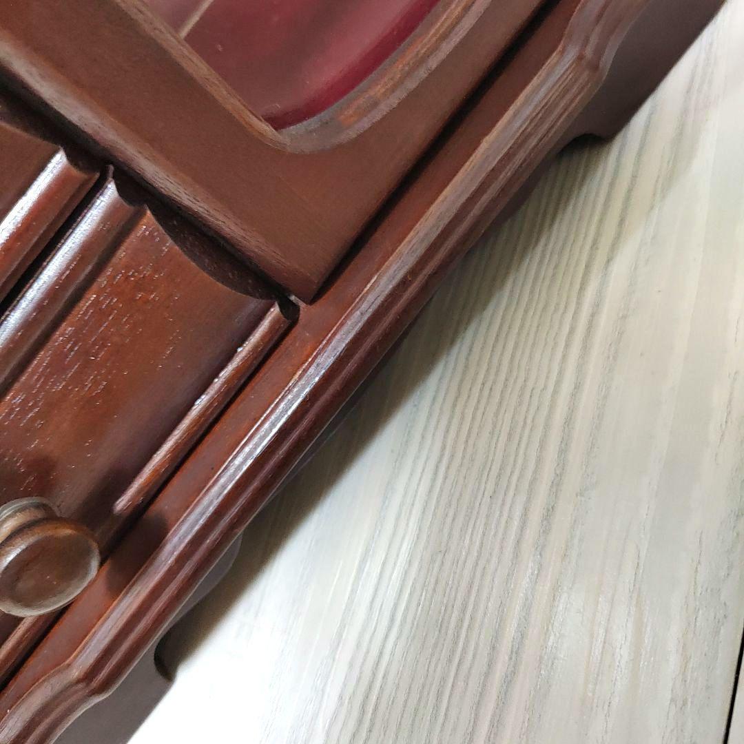 アンティーク　木製ジュエリー　アクセサリーボックス　引き出し6段　オルゴール