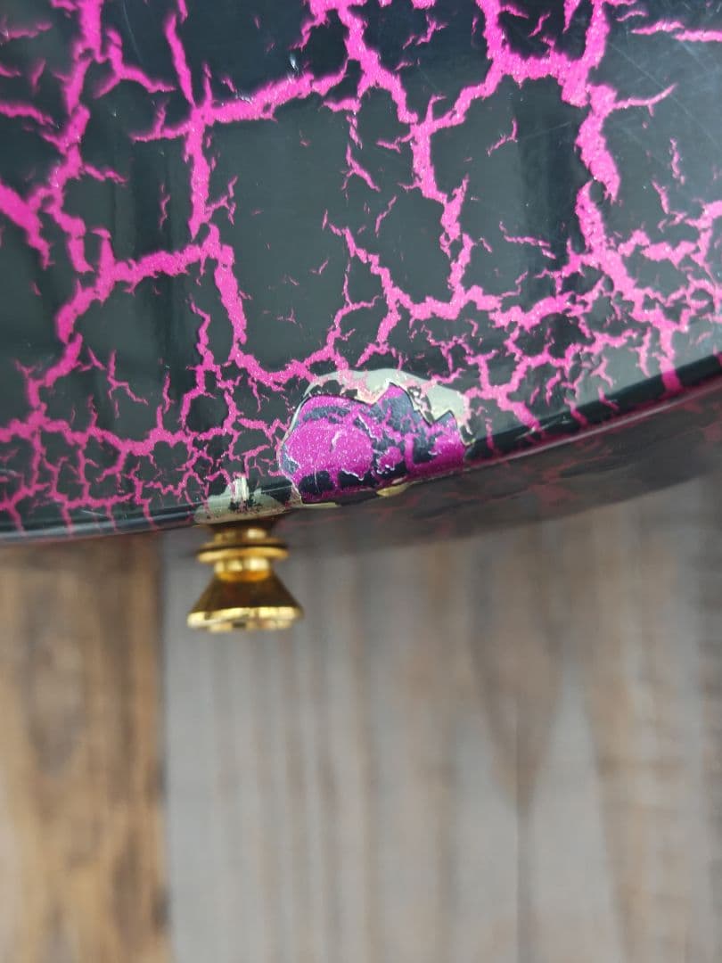 エレキギター ブラックとピンク　gotohペグ フロイドローズタイプ