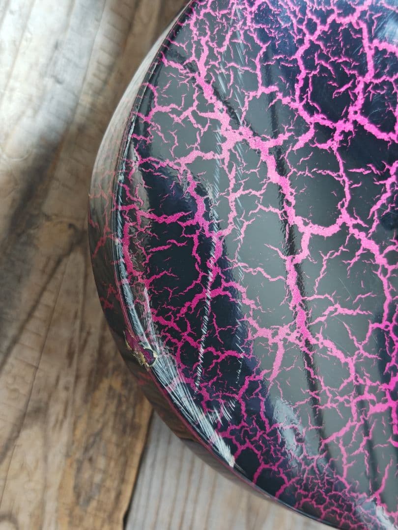 エレキギター ブラックとピンク　gotohペグ フロイドローズタイプ