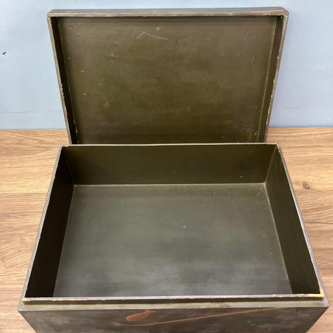 4F 文箱 文庫 漆器 蒔絵 太鼓 ウサギ 風車 玩具 骨董 アンティーク 玩具