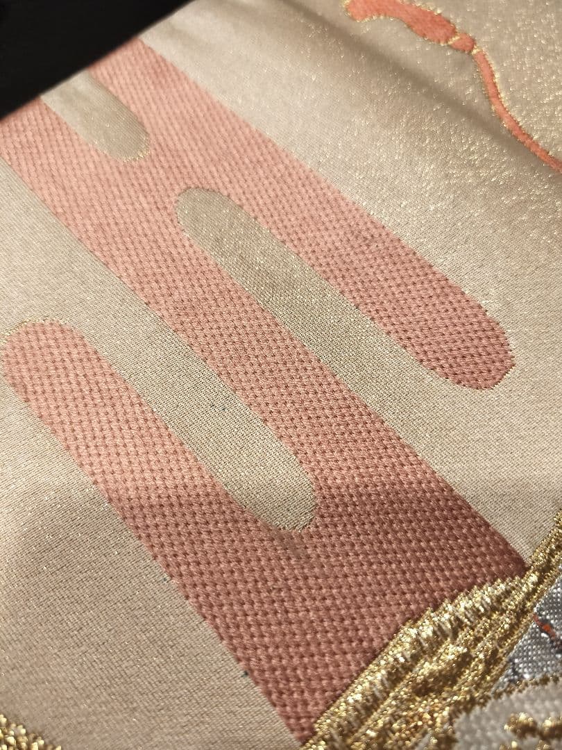 A924★逸品‼️ ひな祭り‼️御所車‼️正絹テーブルランナー2m12cm